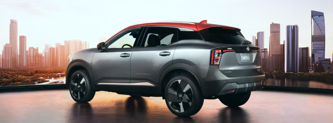 A Nissan Kicks parked in a lot